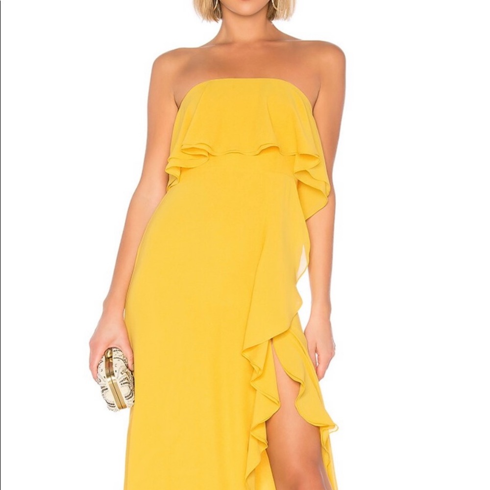 Lovers + Friends Jeadora Yellow Gown